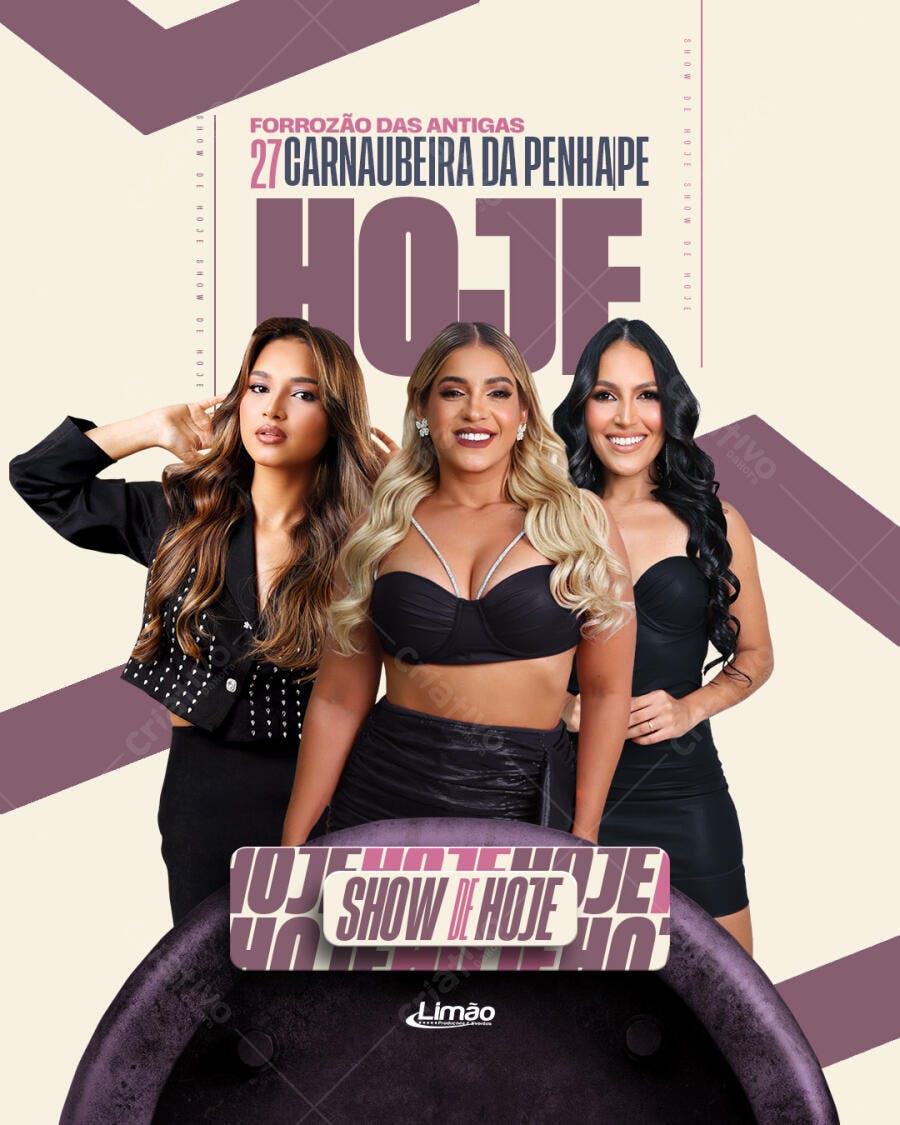 Flyer Forrozão das Antigas Show Musical PSD Editável