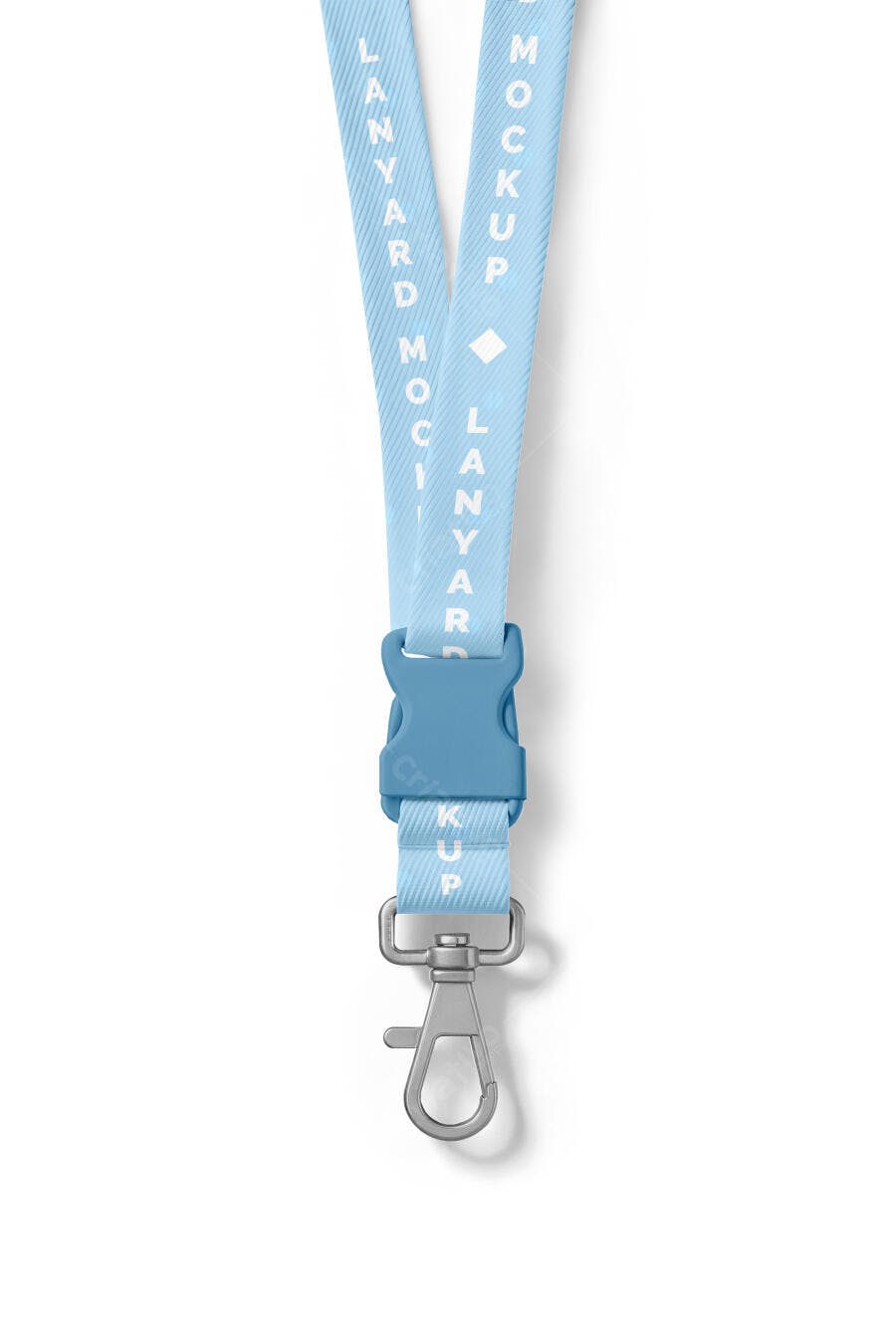 Mockup Cordão Crachá Lanyard Fundo Branco Editável