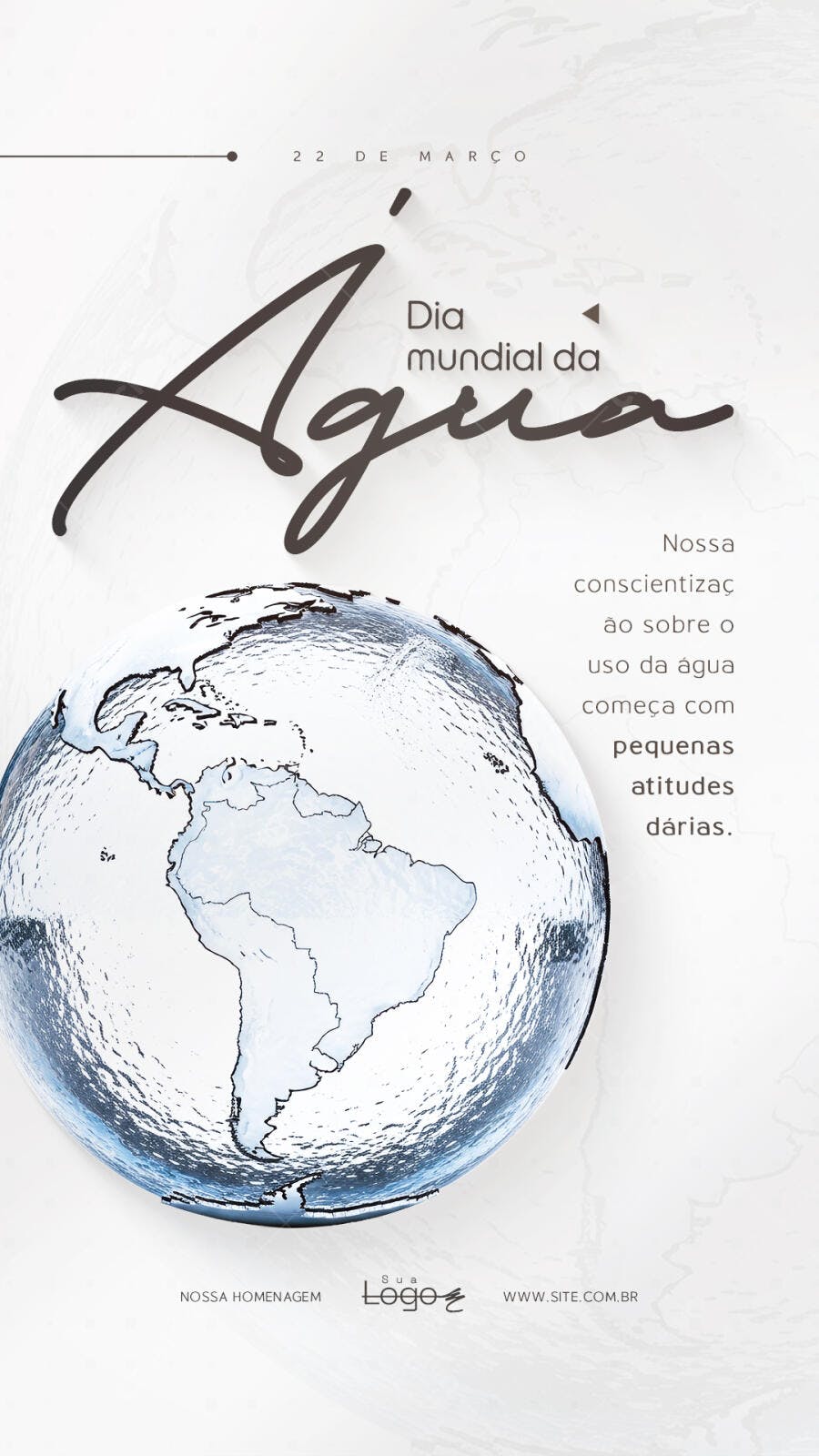Story Dia Mundial da Água 22 de Março PSD Editável