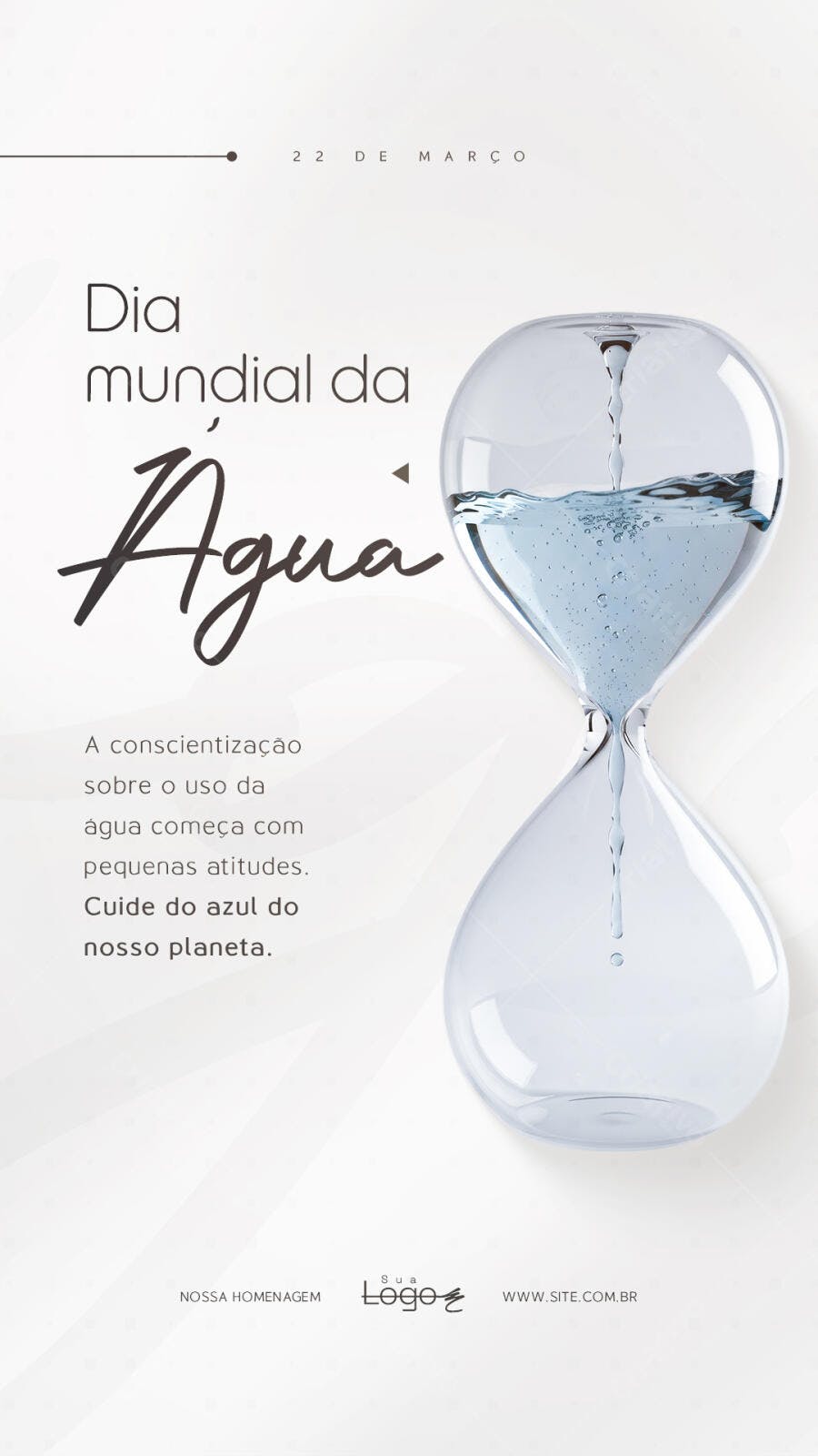 Story Dia Mundial da Água 22 de Março PSD Editável