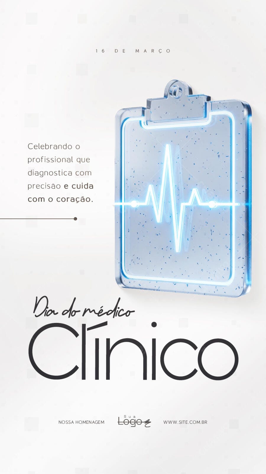 Story Instagram Dia do Médico Clínico 18 de Outubro PSD Editável