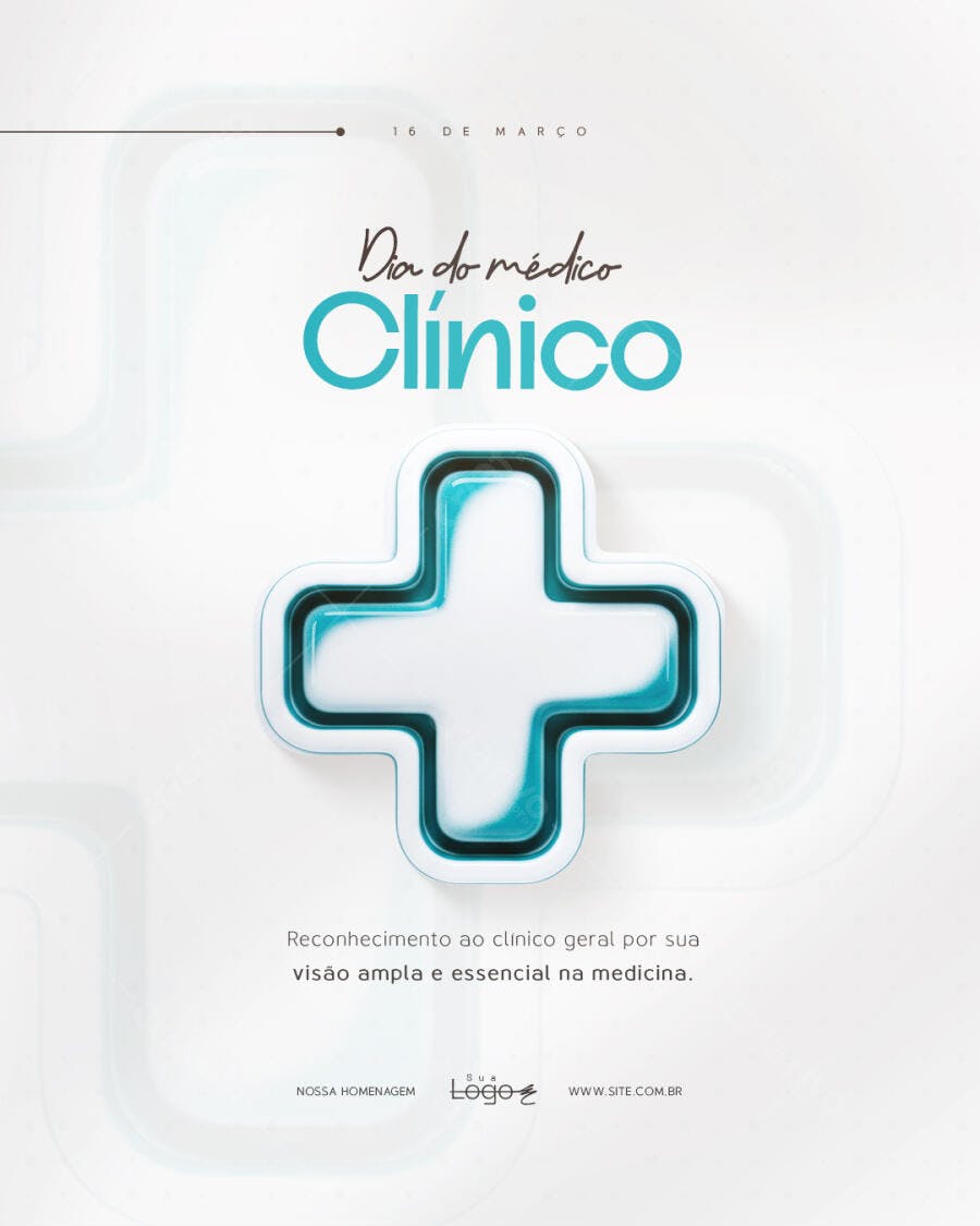 Post Dia do Médico Clínico 18 de Março PSD Editável