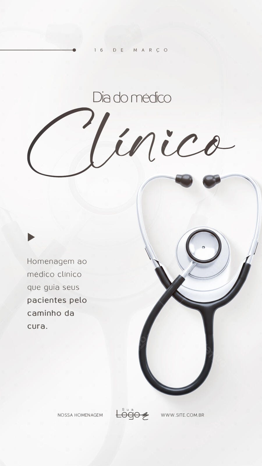 Story Dia do Médico Clínico Saúde PSD Editável