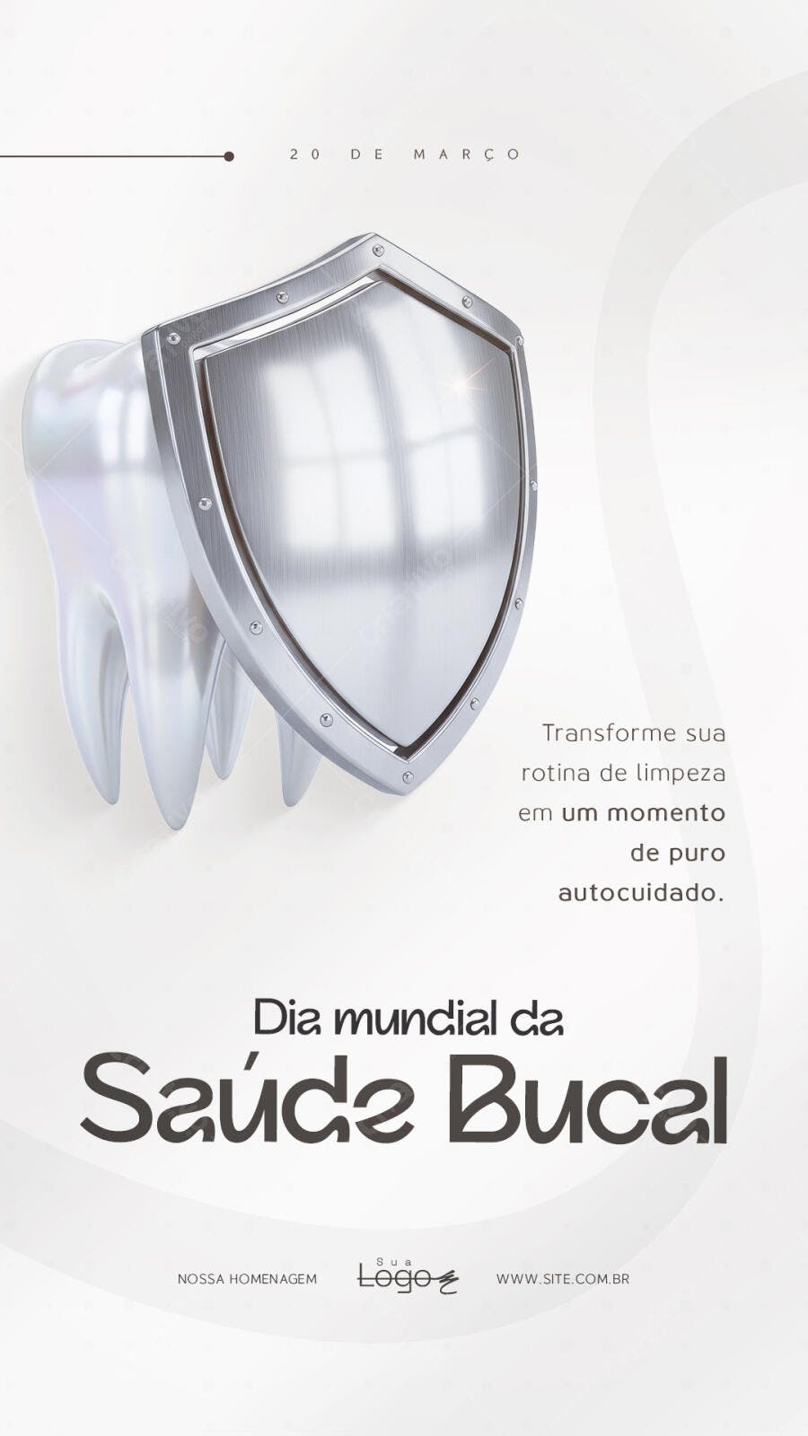 Story Dia Mundial Saúde Bucal Odontologia PSD Editável