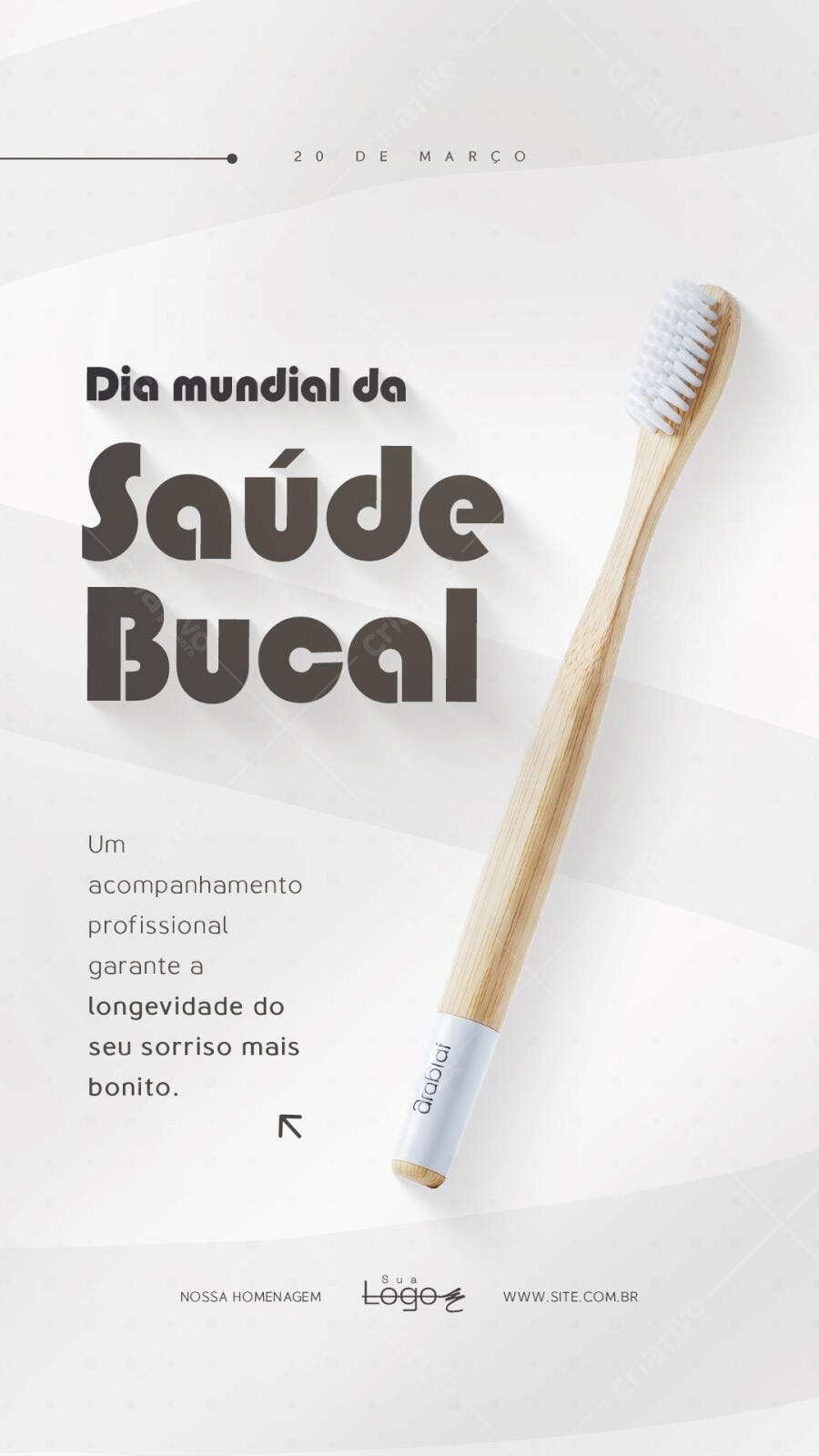 Story Instagram Saúde Bucal Março Odontologia PSD Editável