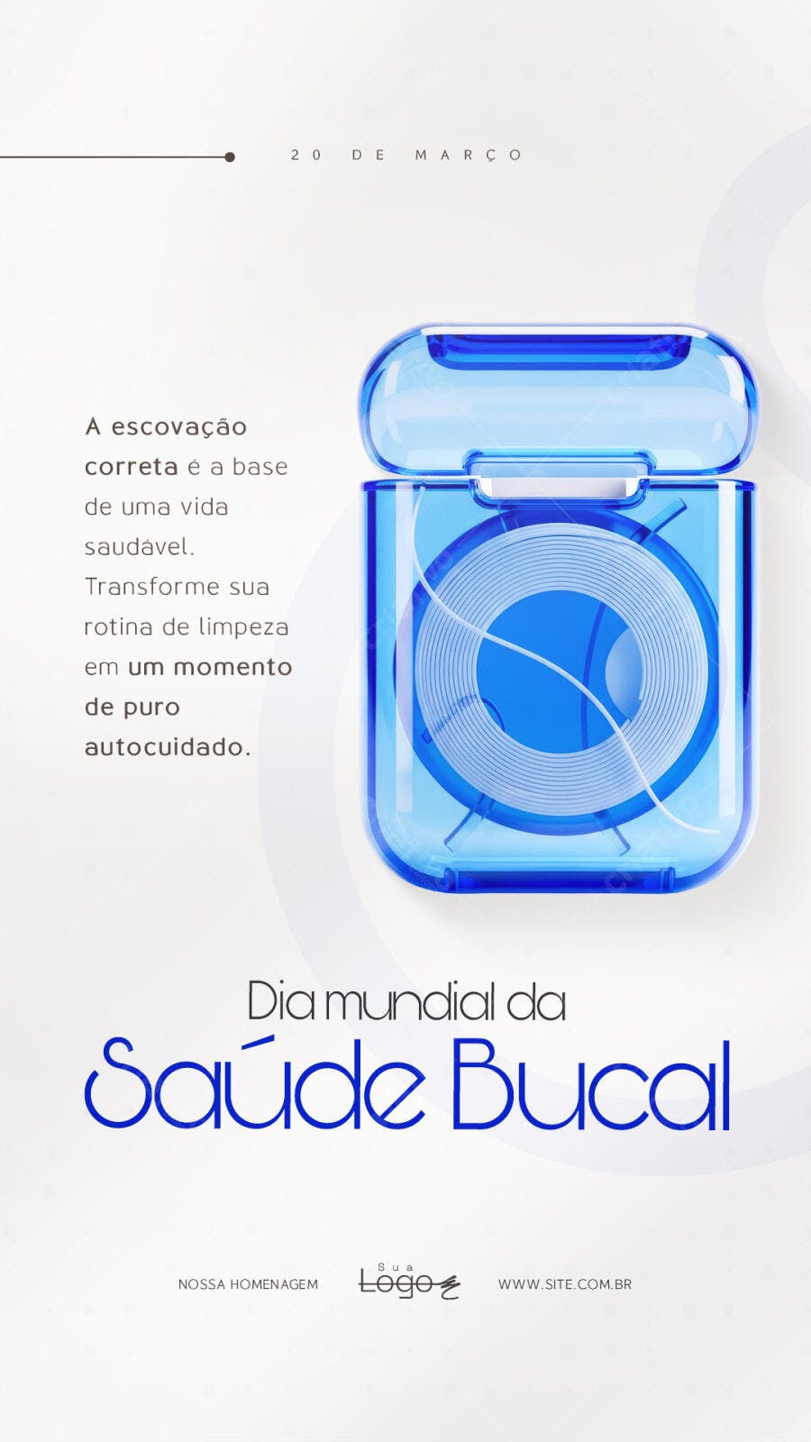 Story Dia Mundial Saúde Bucal Odontologia PSD Editável