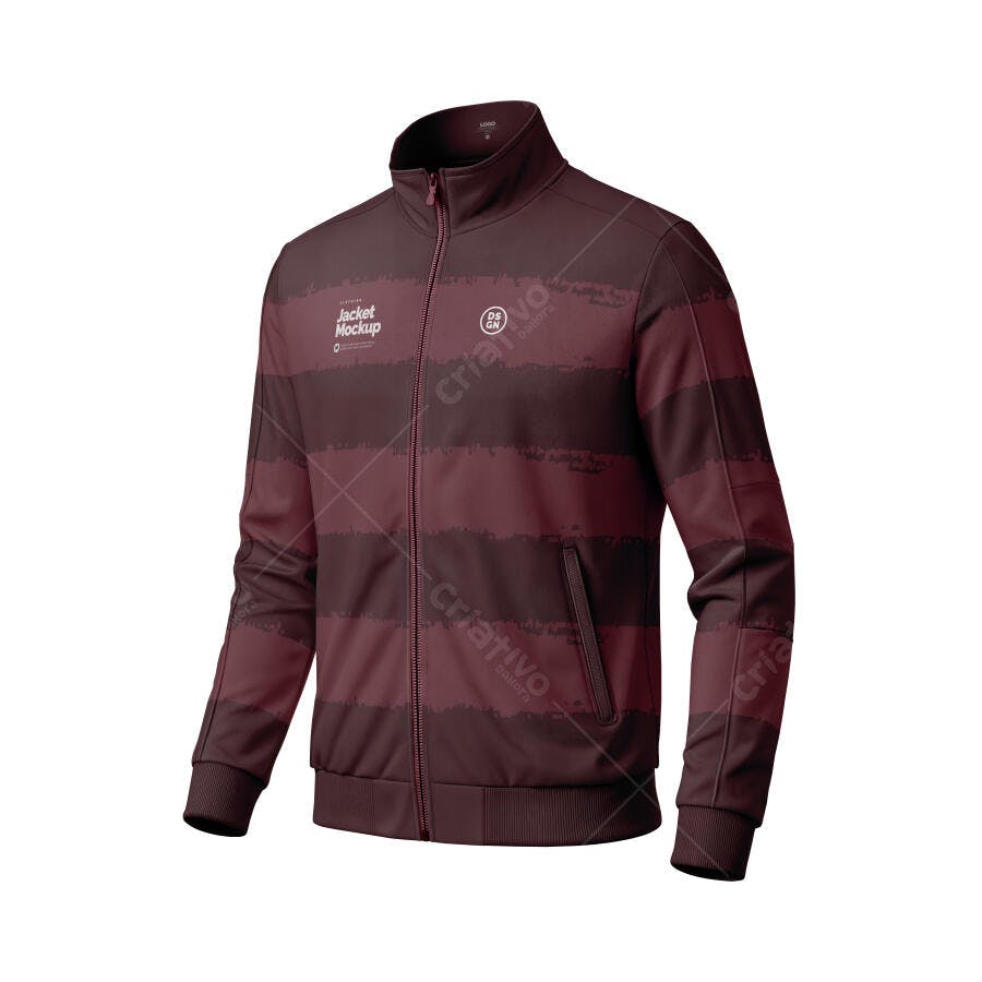 Mockup Jaqueta Esportiva Masculina Frontal Editável
