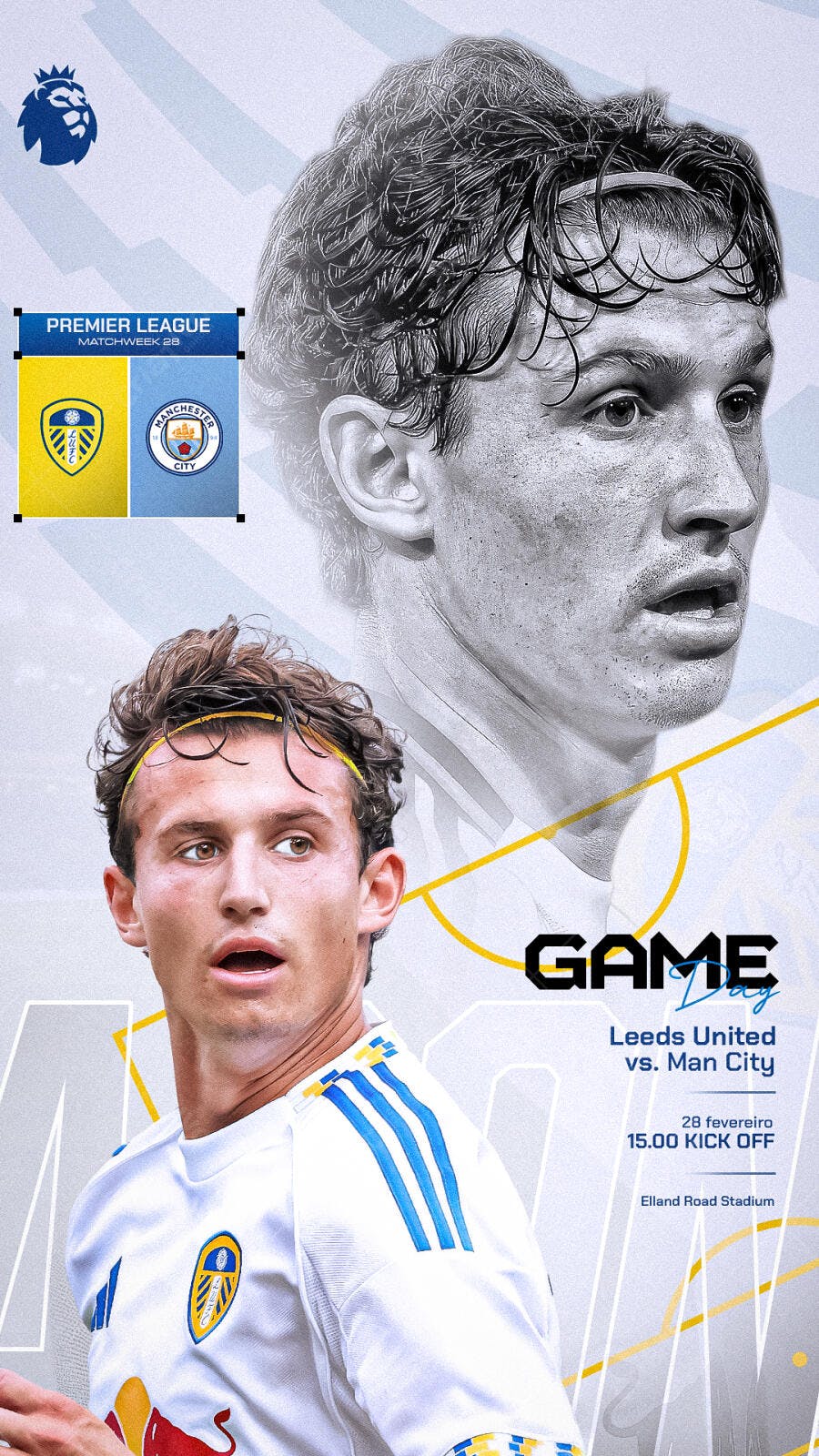 Post Instagram Futebol Premier League PSD Editável