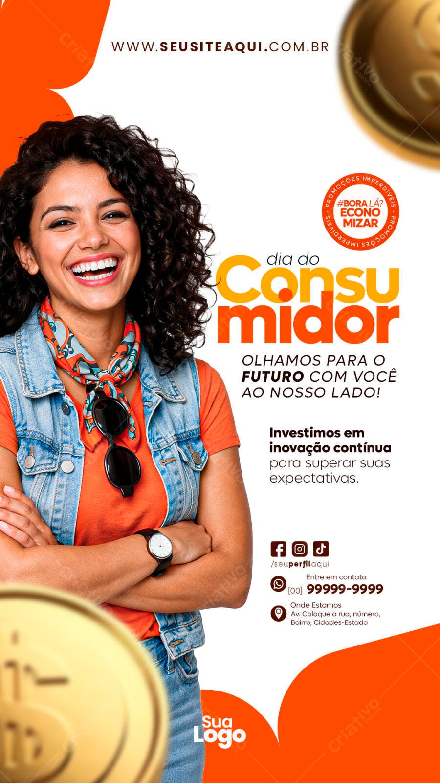 Story Dia do Consumidor Promoção Varejo PSD Editável
