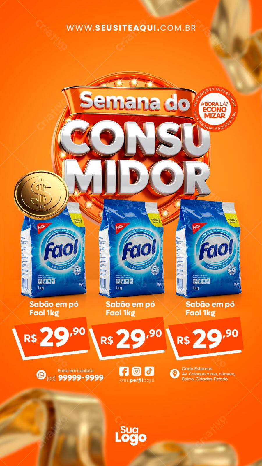 Story Semana do Consumidor Supermercado PSD Editável