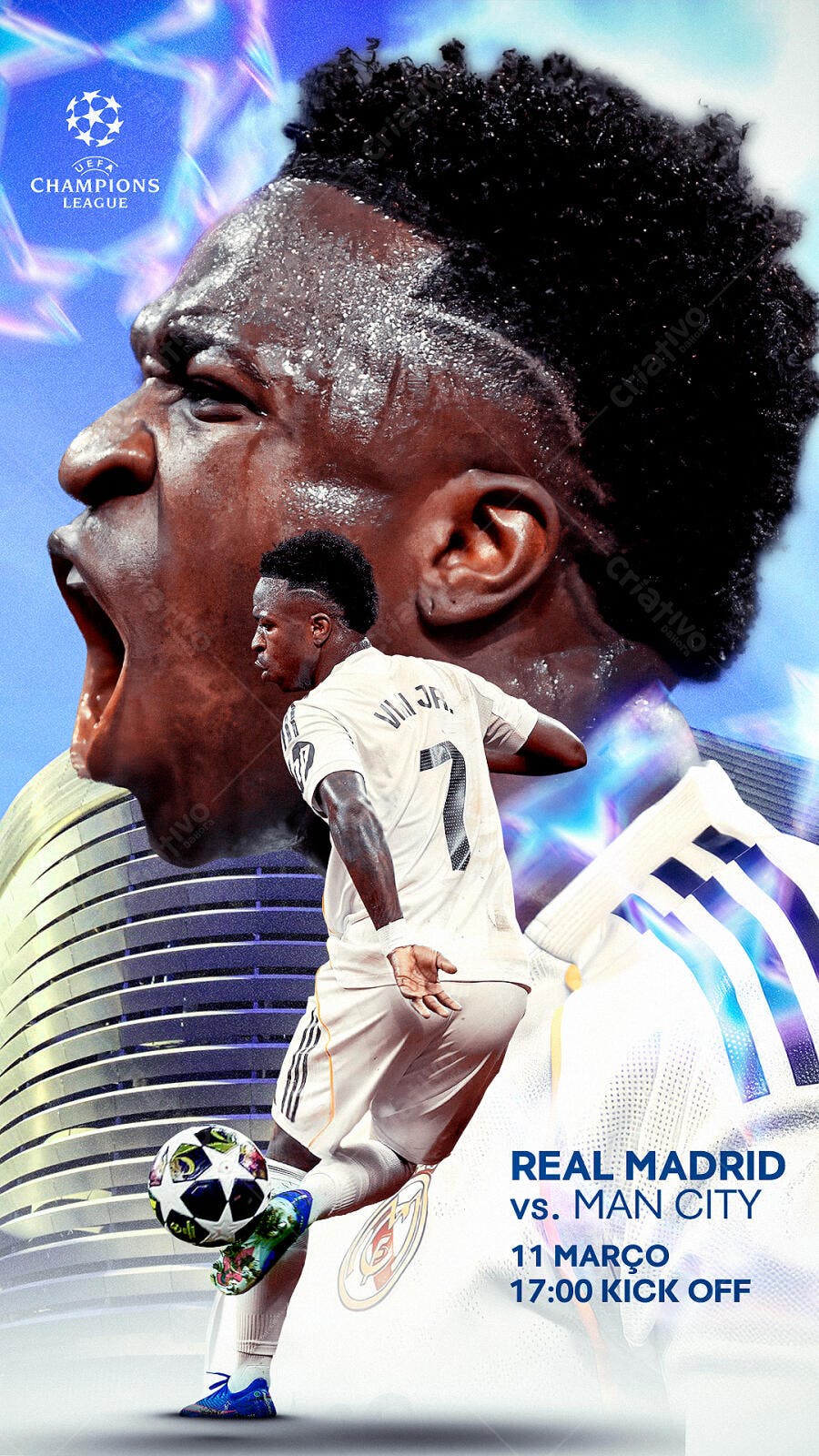 Story Instagram Futebol Champions League PSD Editável