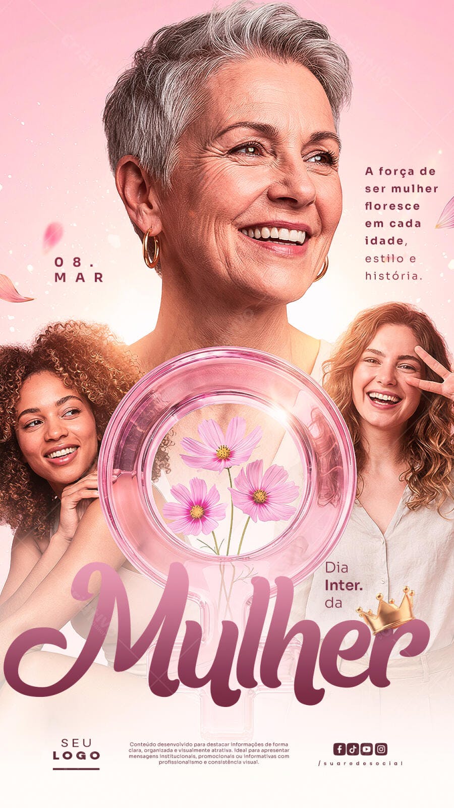 Story Dia da Mulher 8 de Março PSD Editável
