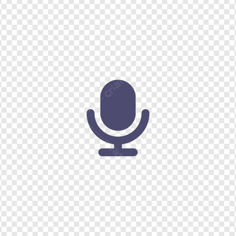 Ícone Microfone Flat Design Roxo PNG Fundo Transparente
