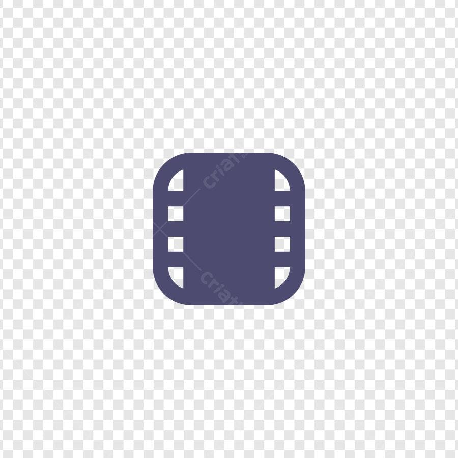 Ícone Rolo de Filme Vídeo Flat Design PNG Fundo Transparente