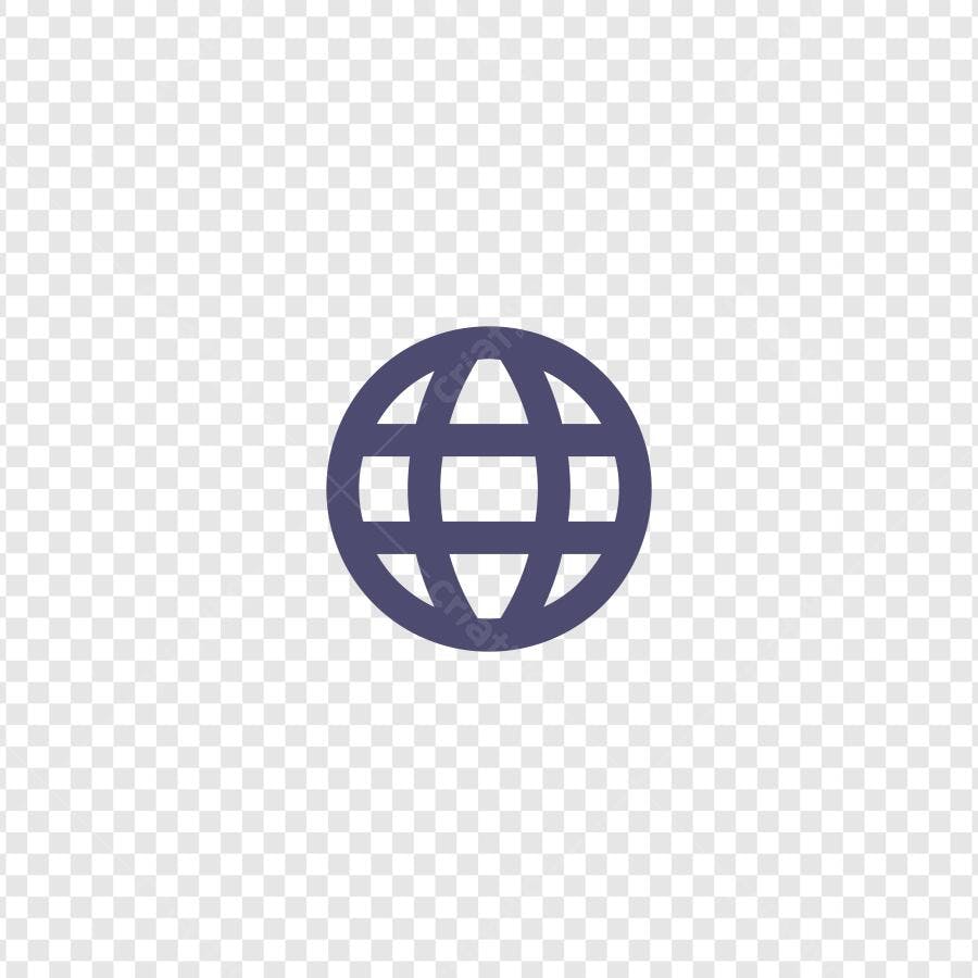 Ícone Globo Mundo Flat Design PNG Fundo Transparente
