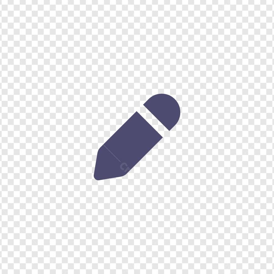Ícone Lápis Roxo Edição Flat Design PNG Fundo Transparente