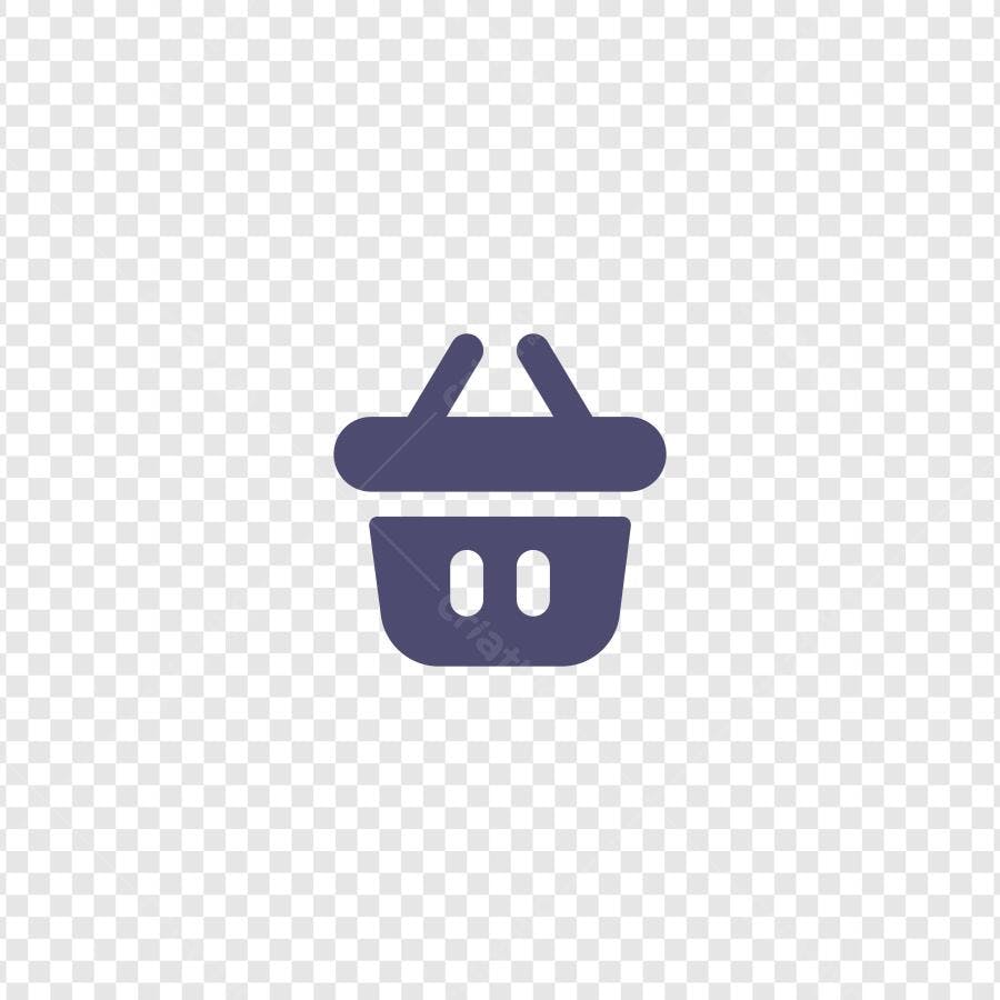 Ícone Carrinho Compras Flat Design Roxo PNG Fundo Transparente
