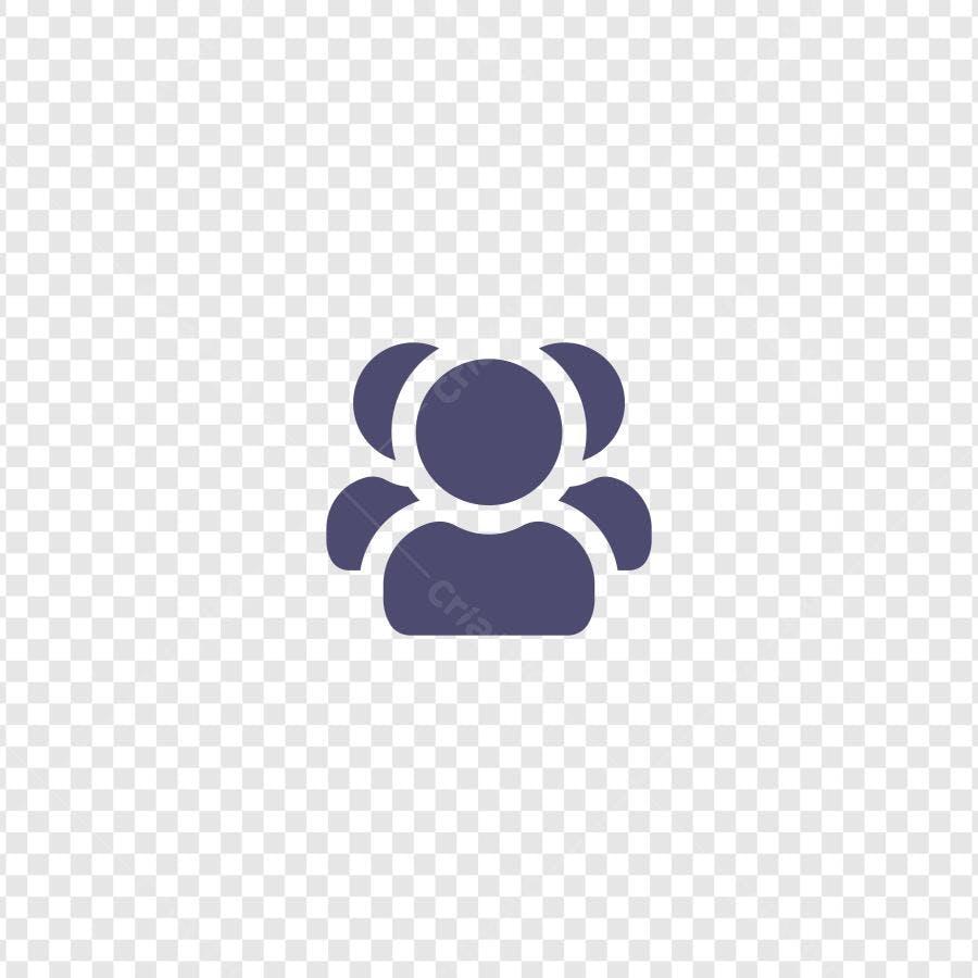 Ícone Grupo Pessoas Flat Design Roxo PNG Fundo Transparente