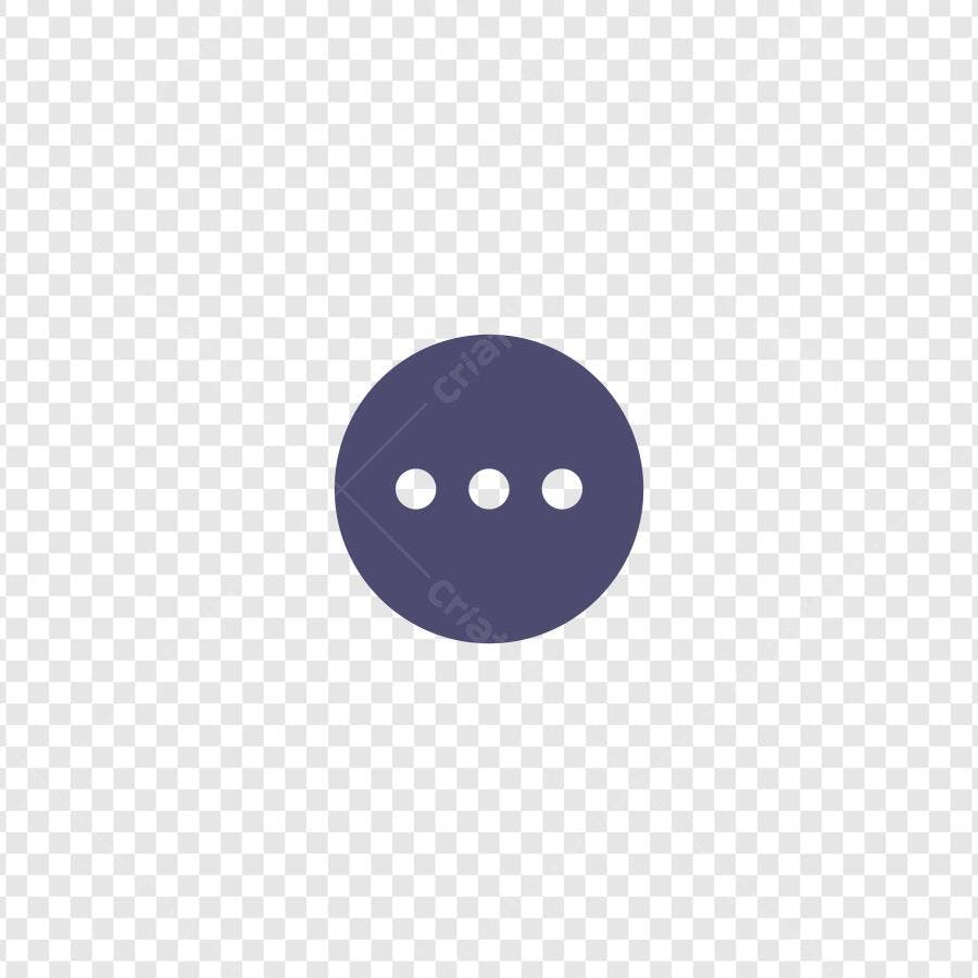 Ícone Mais Opções Flat Design Roxo PNG Fundo Transparente