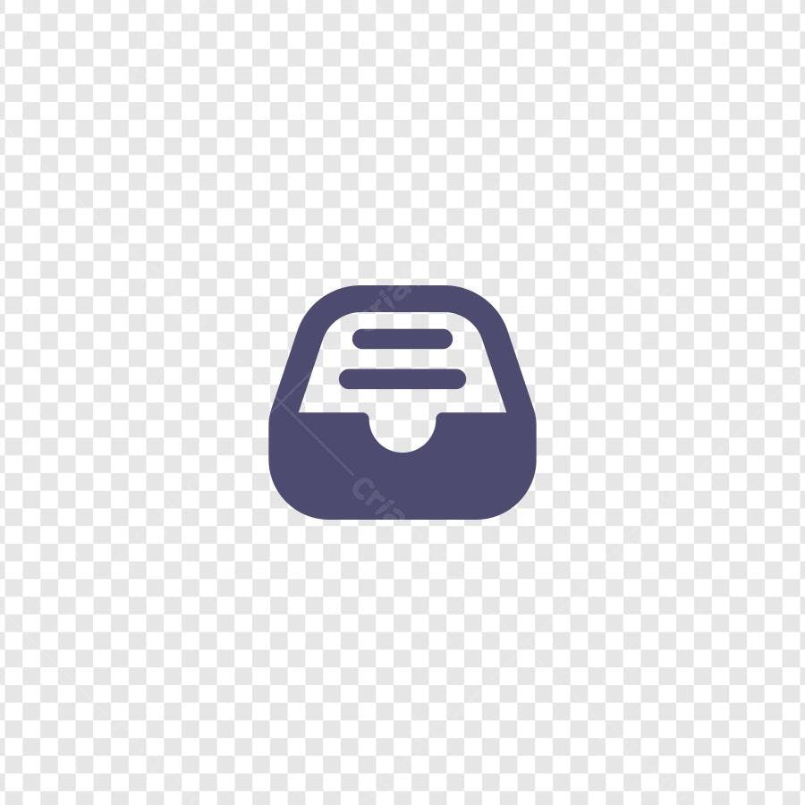 Ícone Caixa de Entrada Flat Design PNG Fundo Transparente