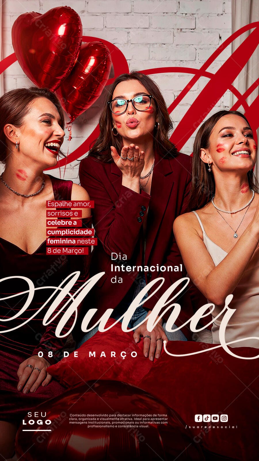 Story Dia Internacional da Mulher 8 de Março PSD Editável