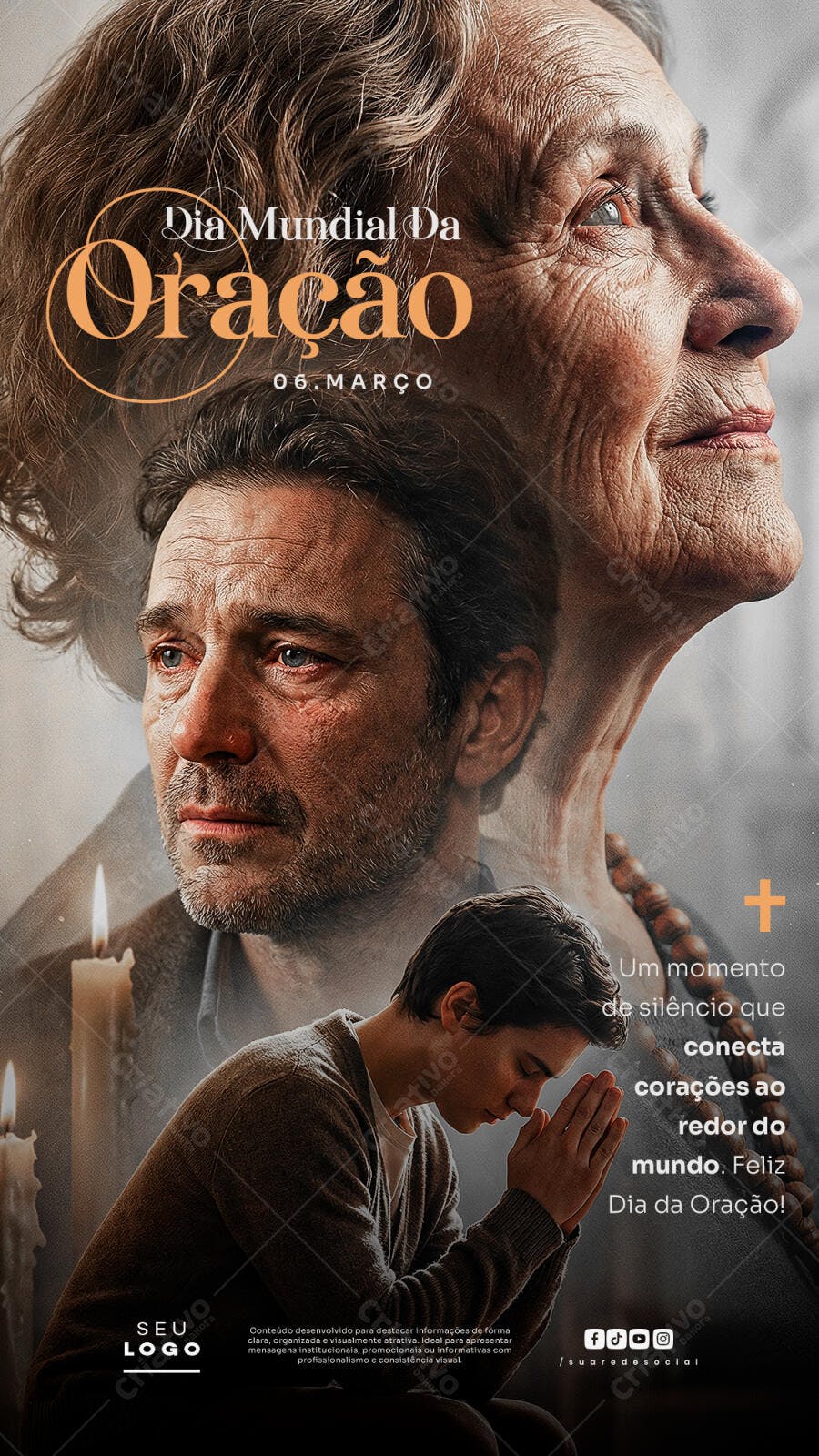Post Dia Mundial da Oração 06 de Março PSD Editável