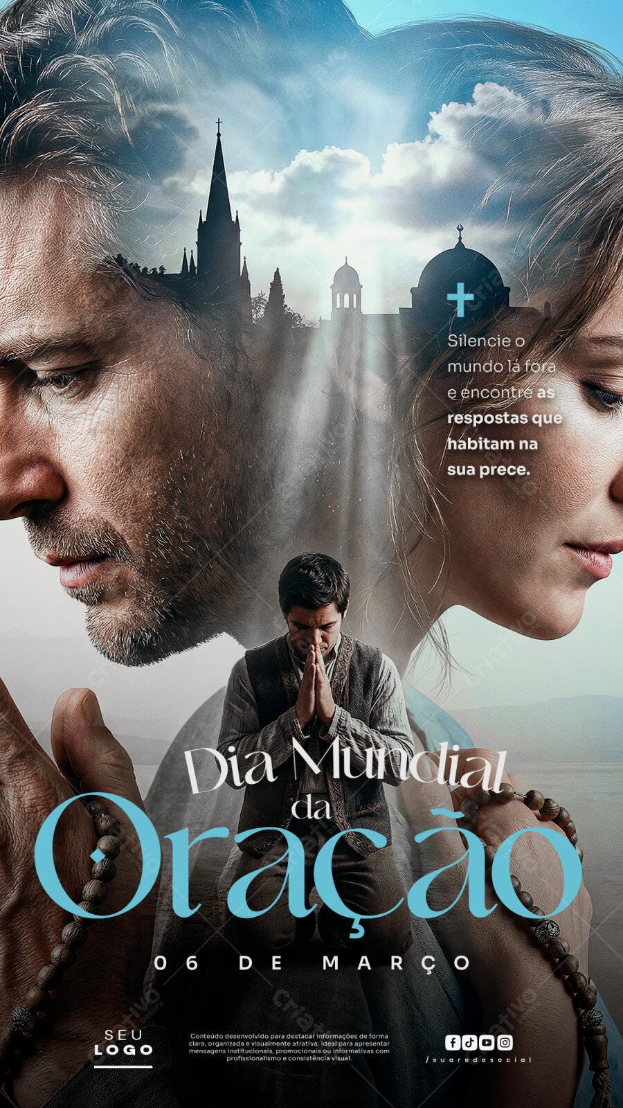 Flyer Dia Mundial da Oração 06 de Março PSD Editável