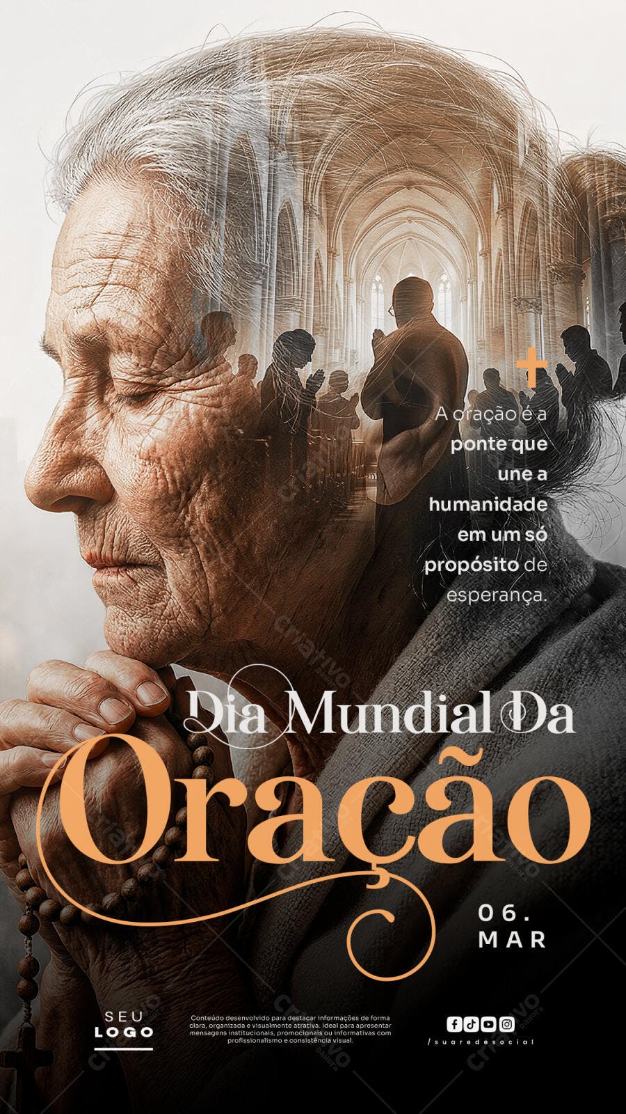 Post Dia Mundial da Oração 06 de Março PSD Editável