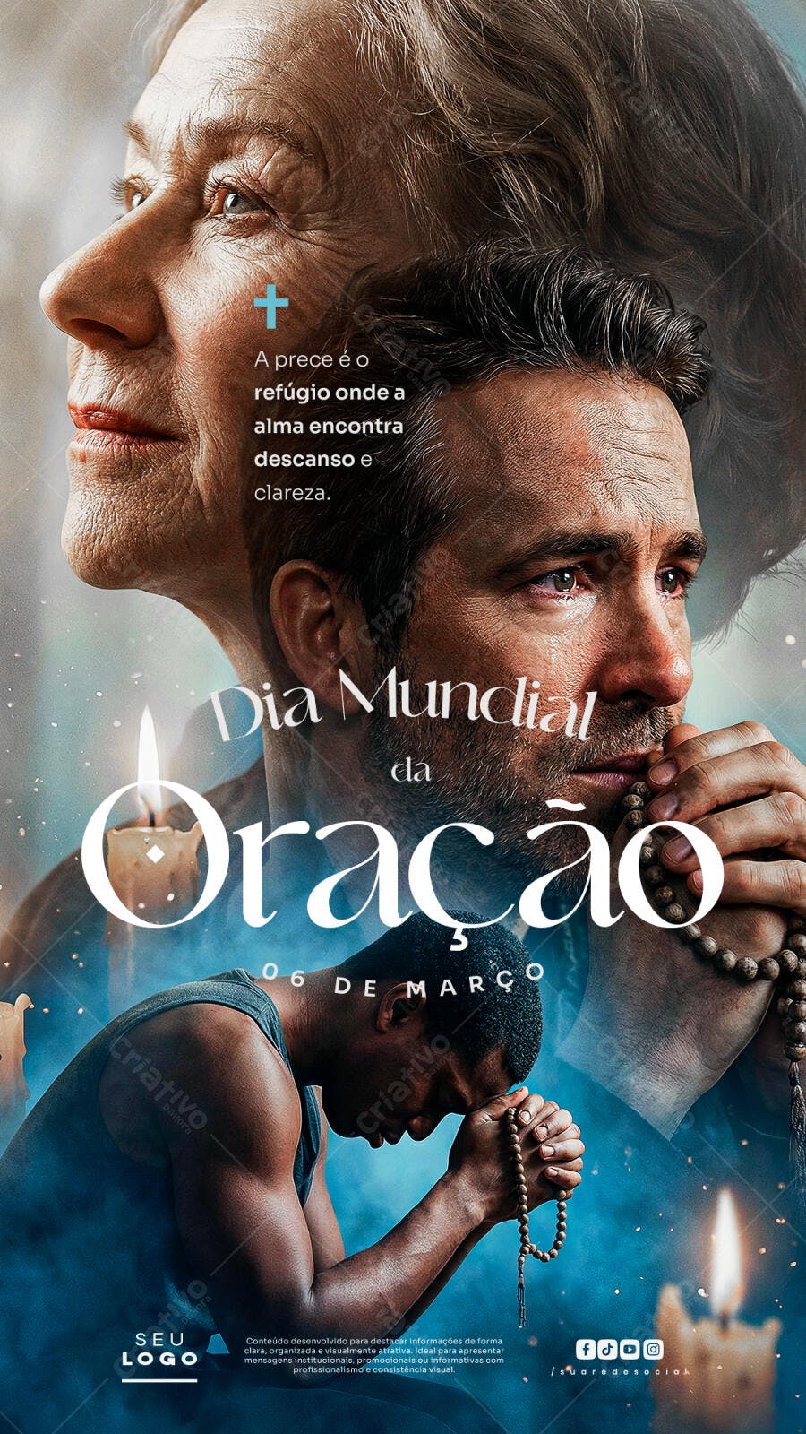 Post Dia Mundial da Oração 06 de Março PSD Editável