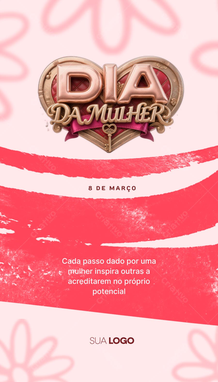 Story Instagram Dia da Mulher 8 de Março PSD Editável