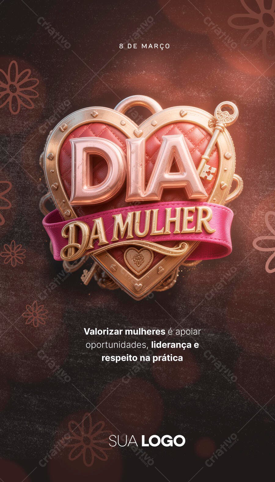 Story Instagram Dia da Mulher 8 de Março PSD Editável