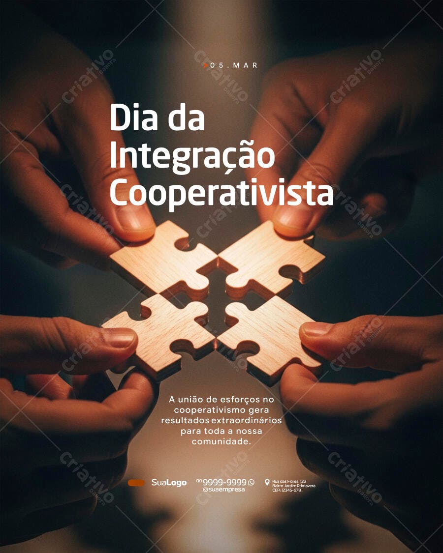Post Instagram Dia da Integração Cooperativista PSD Editável