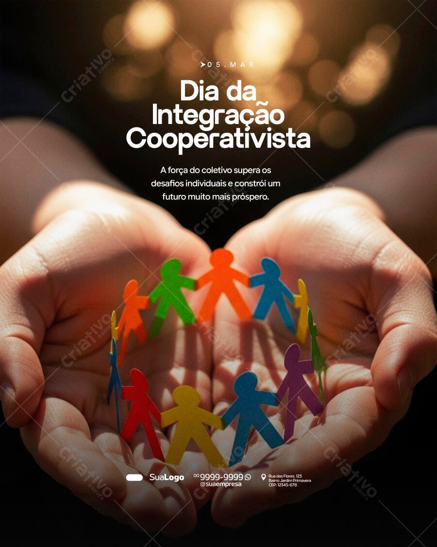 Post Instagram Dia da Integração Cooperativista PSD Editável