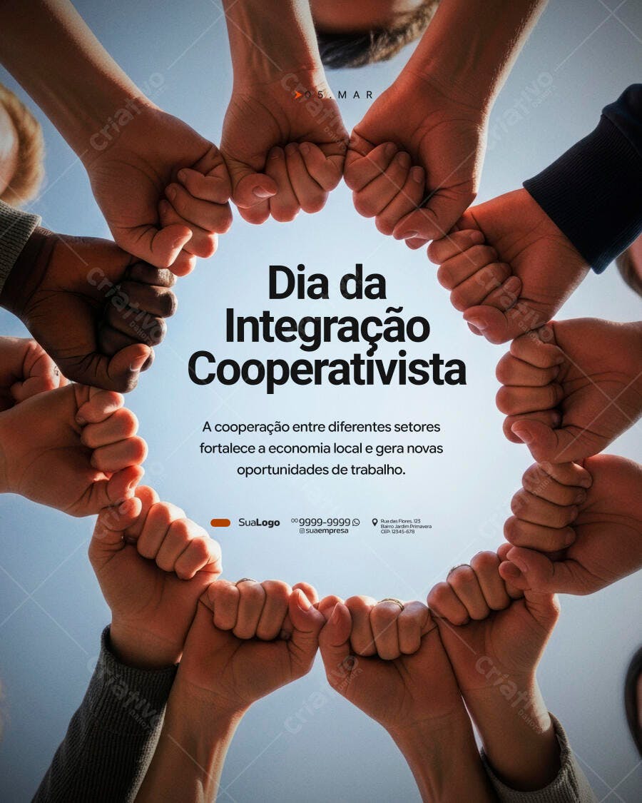 Post Instagram Dia da Integração Cooperativista PSD Editável