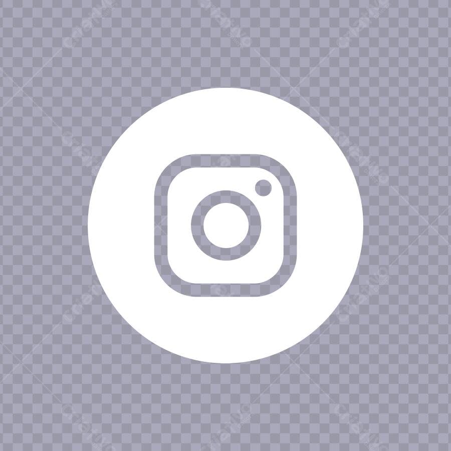 Ícone Instagram Câmera Redondo Branco PNG Fundo Transparente