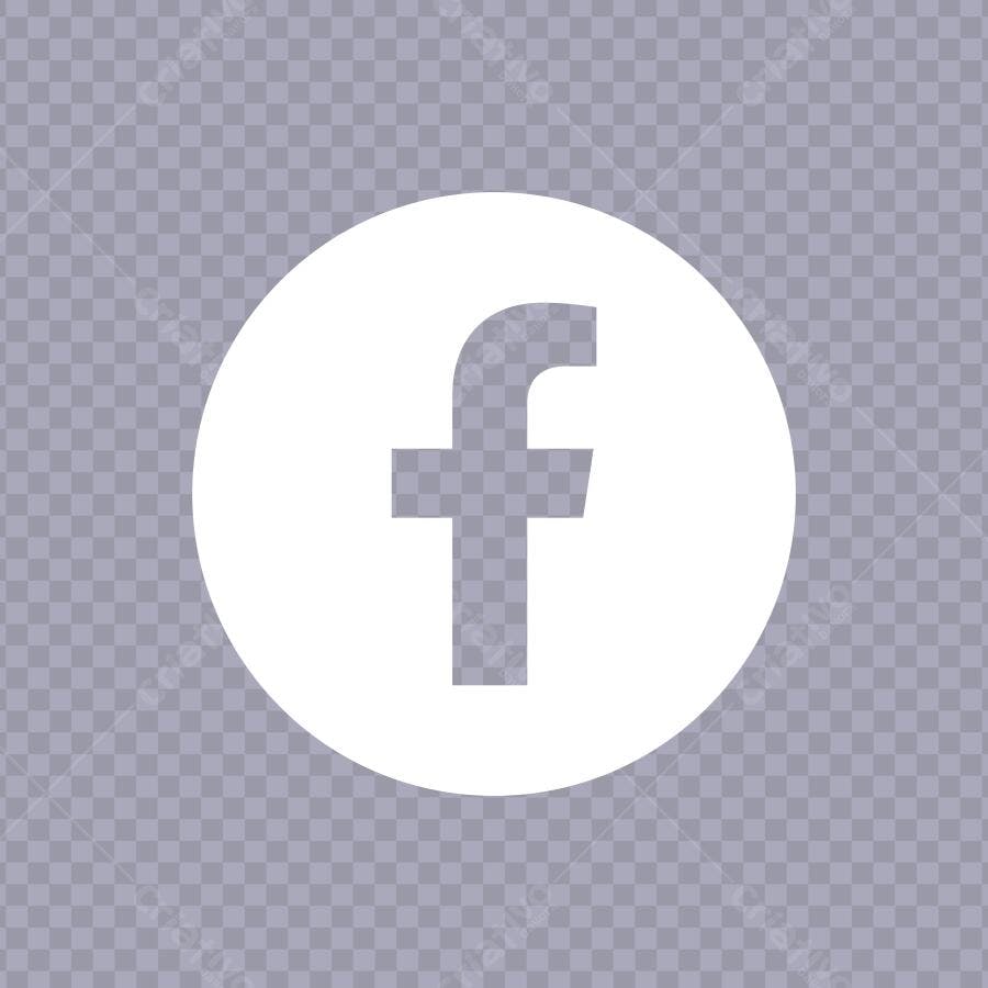 Ícone Facebook Branco Redondo PNG Fundo Transparente