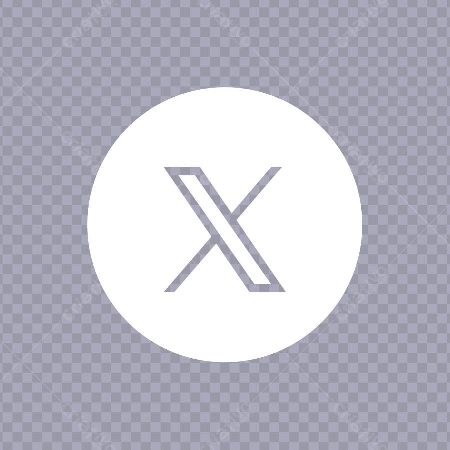 Ícone X Fechar Cancelar Flat Design PNG Fundo Transparente