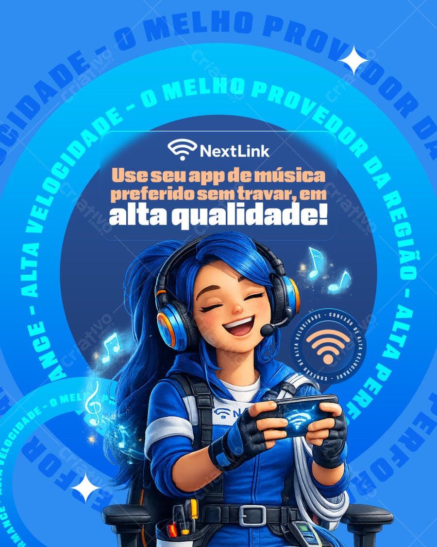 Post Instagram Provedor Internet NextLink PSD Editável