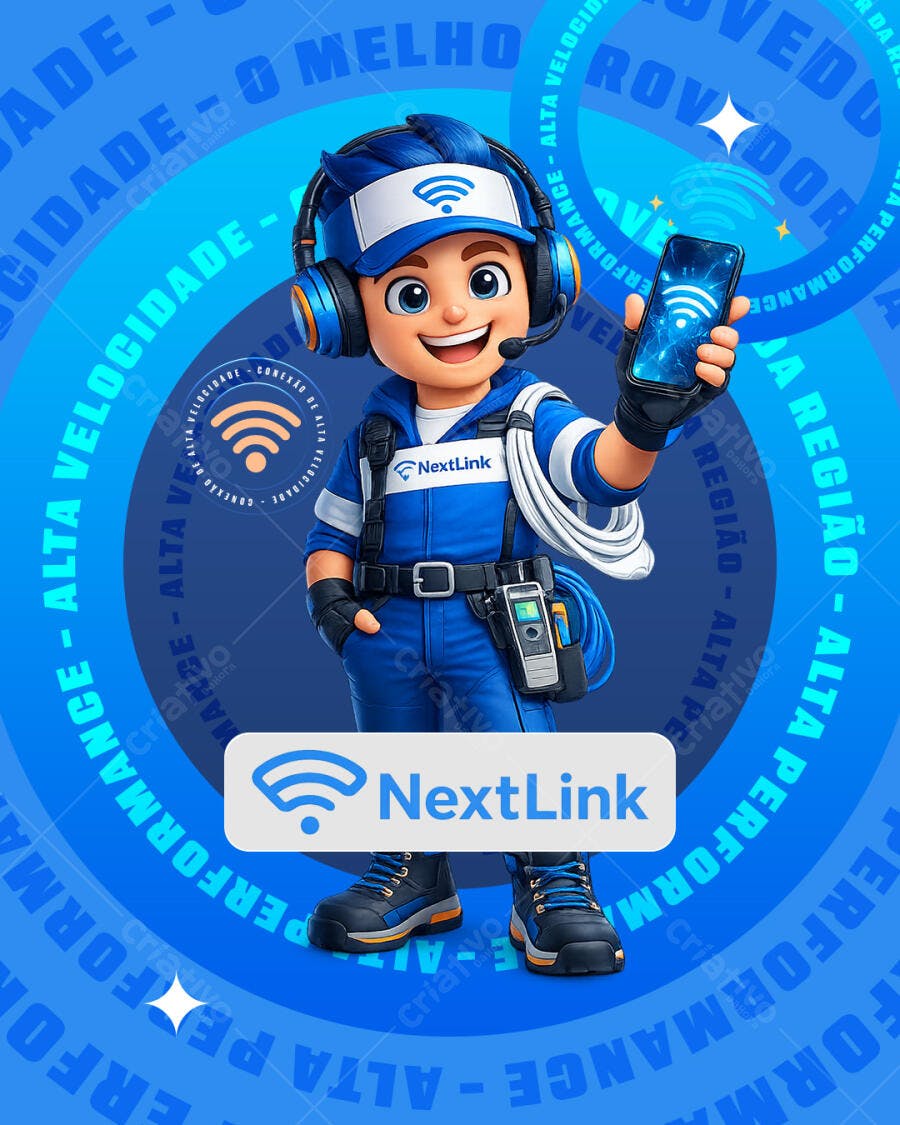 Post Instagram Provedor Internet NextLink PSD Editável