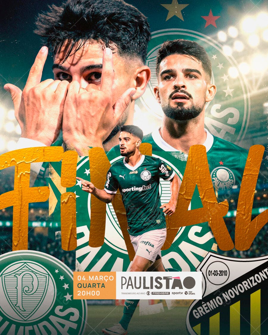 Post Instagram Futebol Final Campeonato Paulista PSD Editável