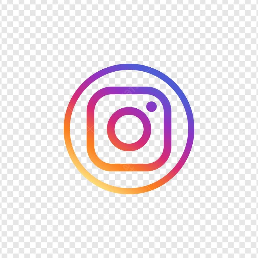 Ícone Instagram Gradiente Flat Design PNG Fundo Transparente
