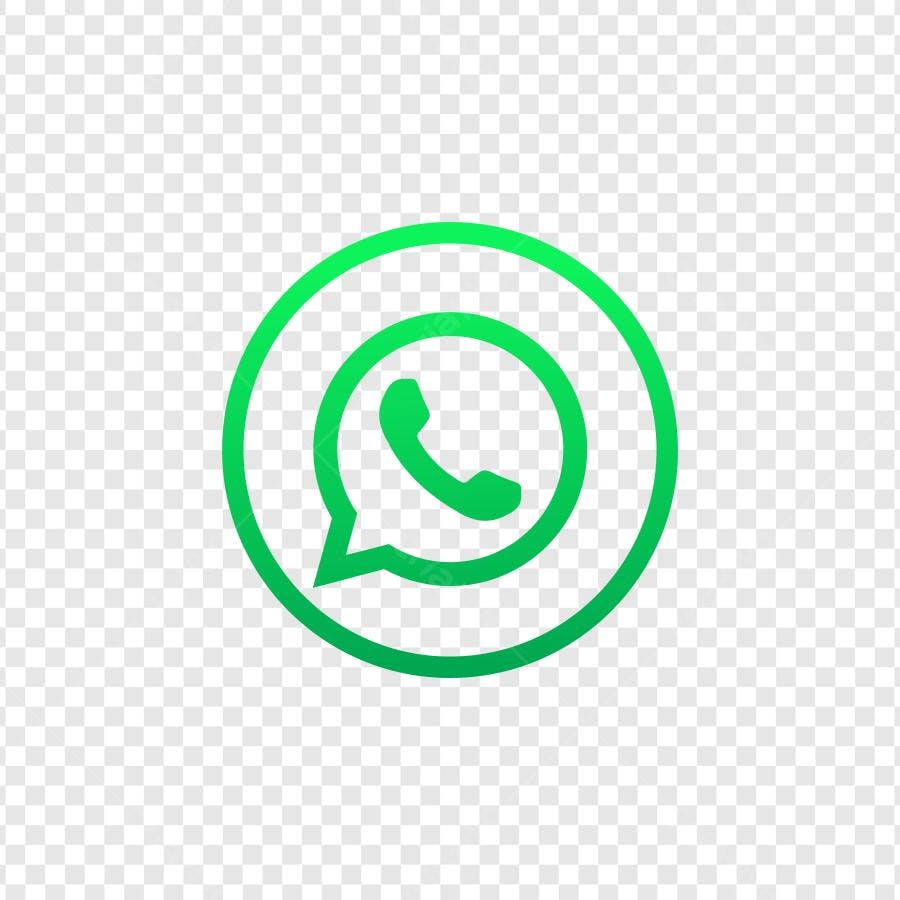 Ícone WhatsApp Verde Gradiente PNG Fundo Transparente