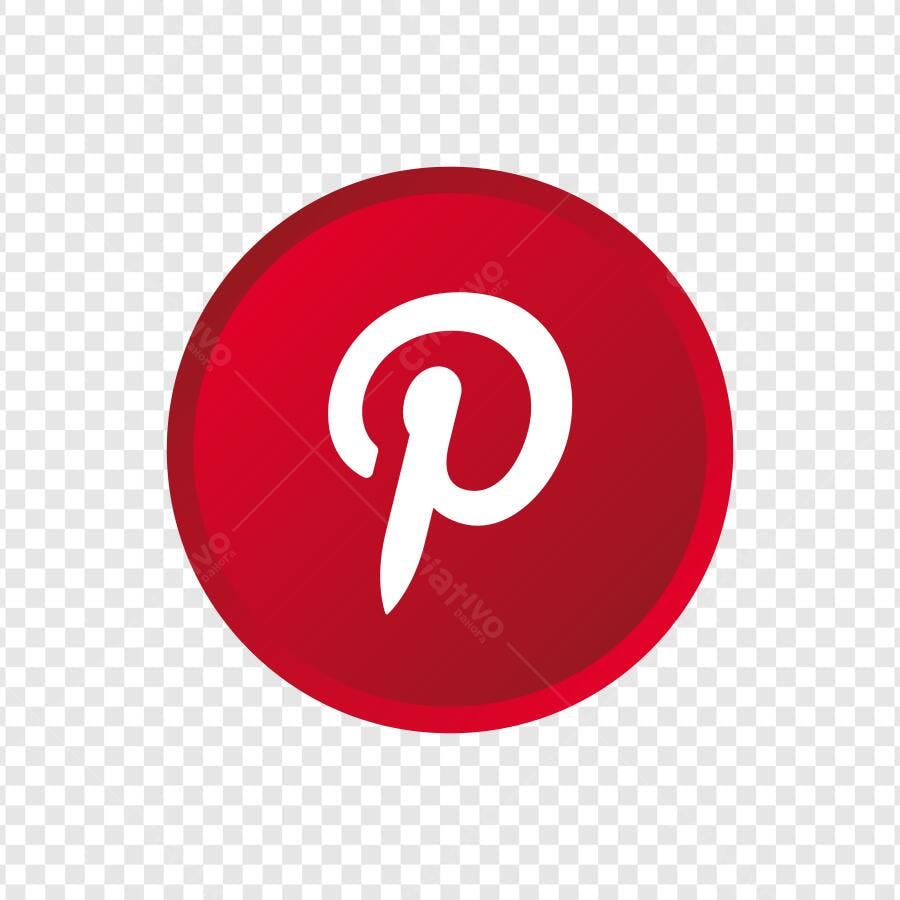 Logo Pinterest Ícone Rede Social PNG Fundo Transparente