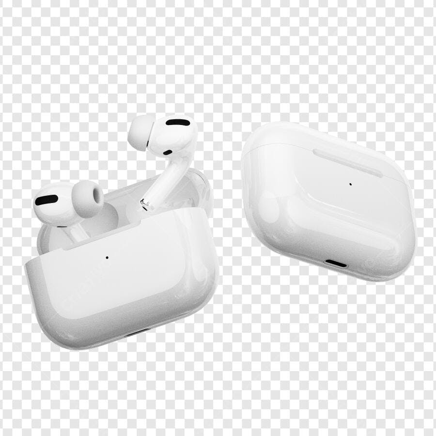 Foto Recortada Airpods Pro Fone de Ouvido PNG Fundo Transparente