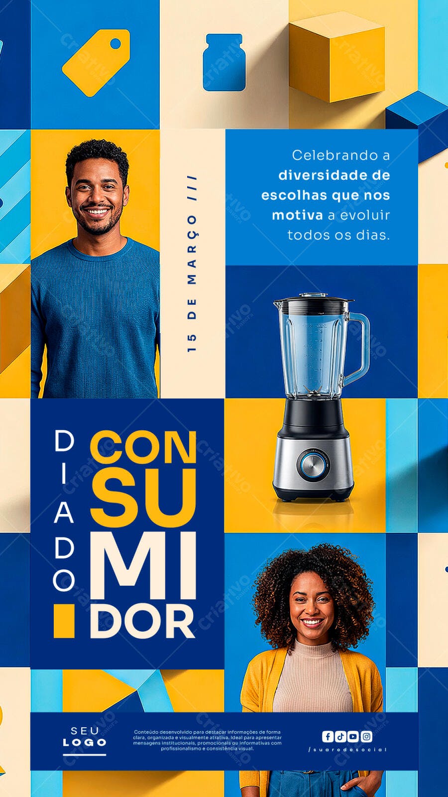 Post Instagram Dia do Consumidor 15 de Março PSD Editável