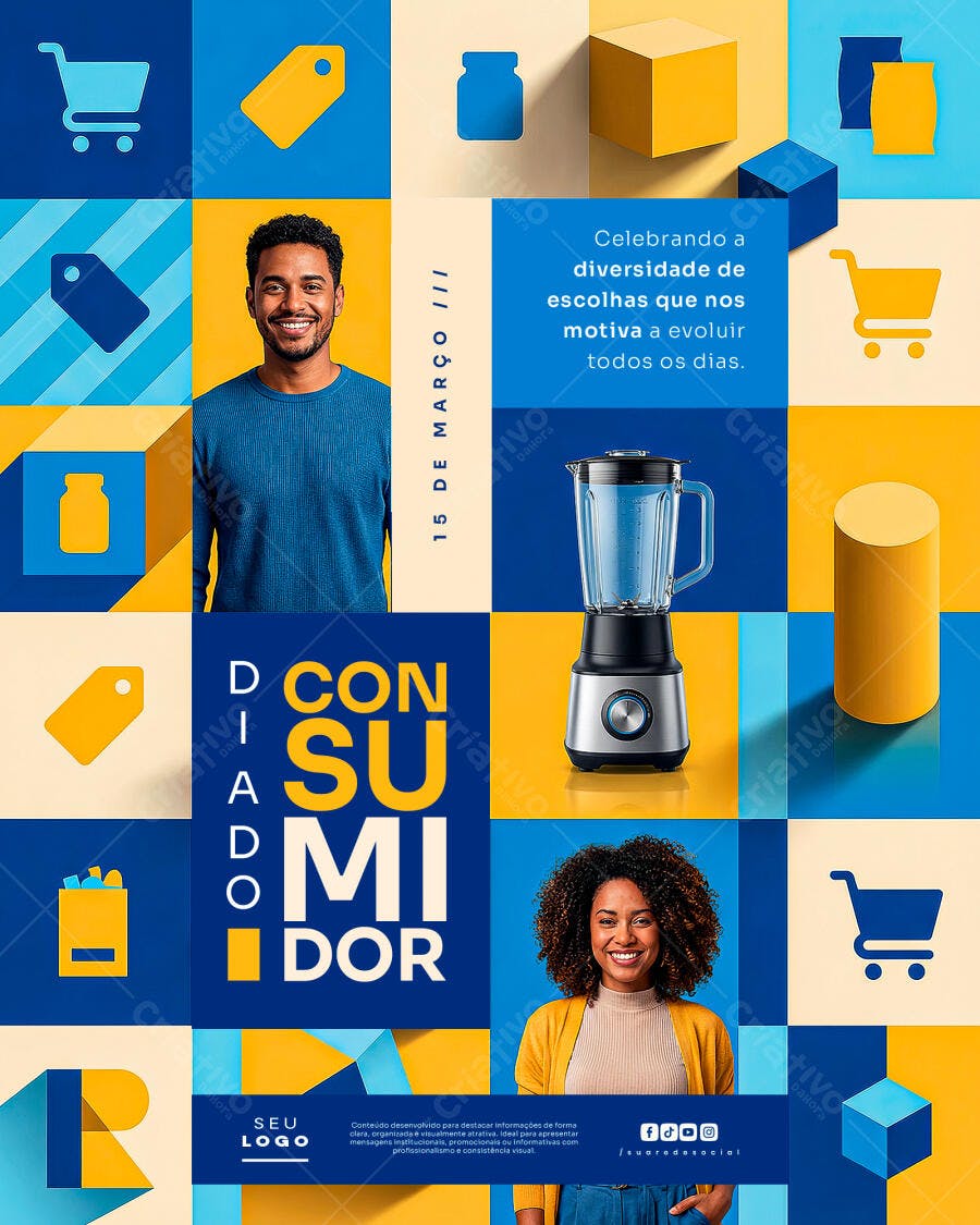 Post Instagram Dia do Consumidor 15 de Março PSD Editável