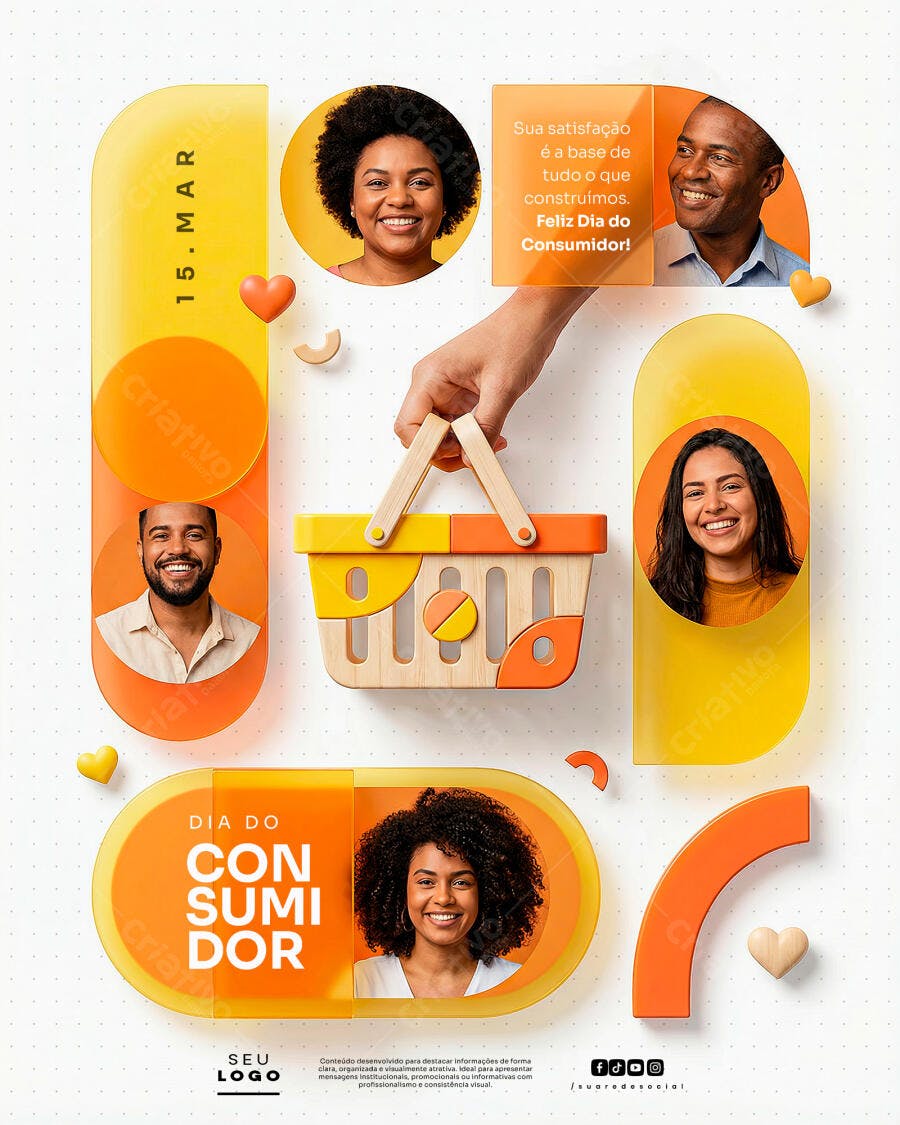 Post Instagram Dia do Consumidor 15 de Março PSD Editável
