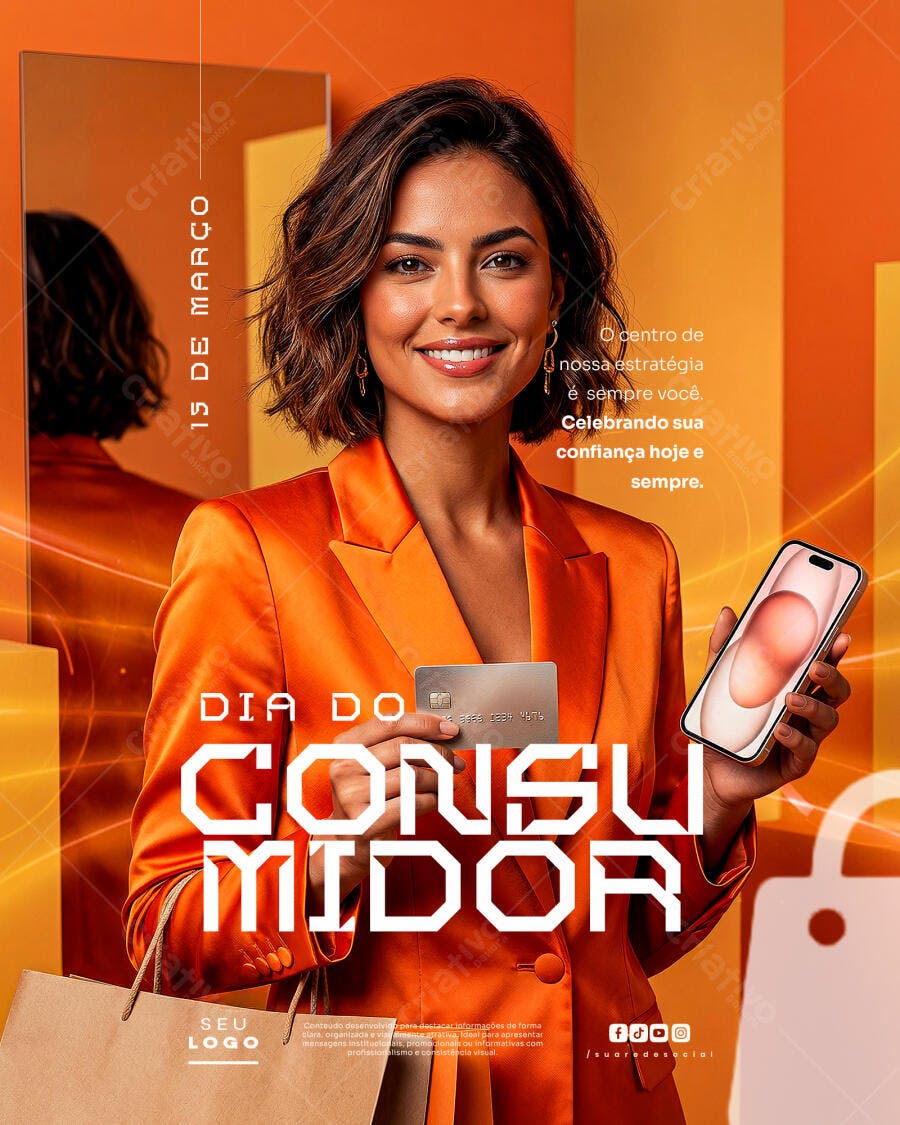 Post Instagram Dia do Consumidor 15 de Março PSD Editável