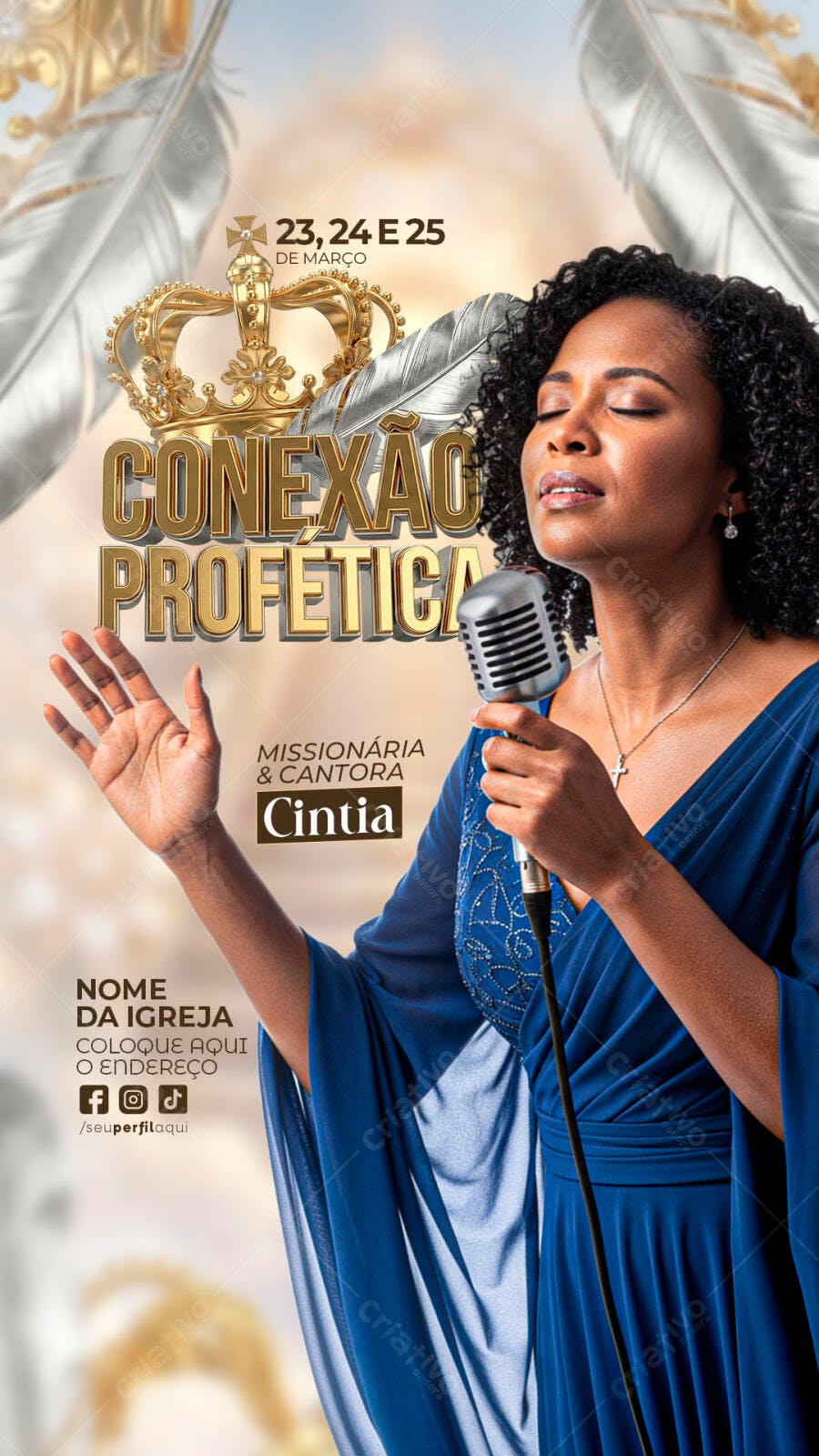 Story Instagram Conexão Profética Igreja PSD Editável