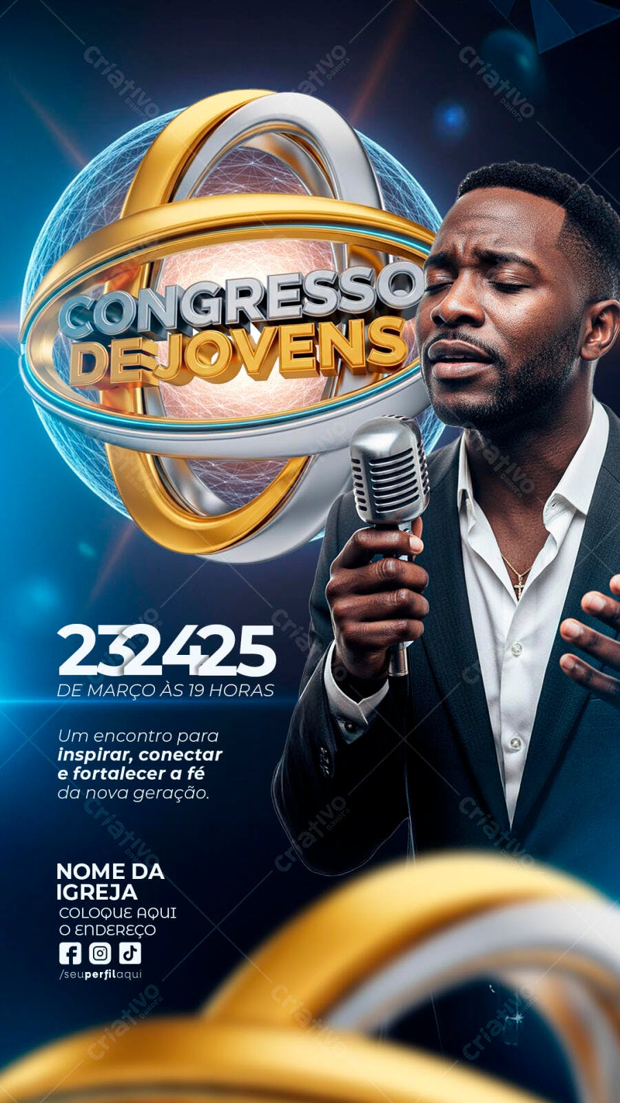 Story Instagram Congresso de Jovens Igreja PSD Editável